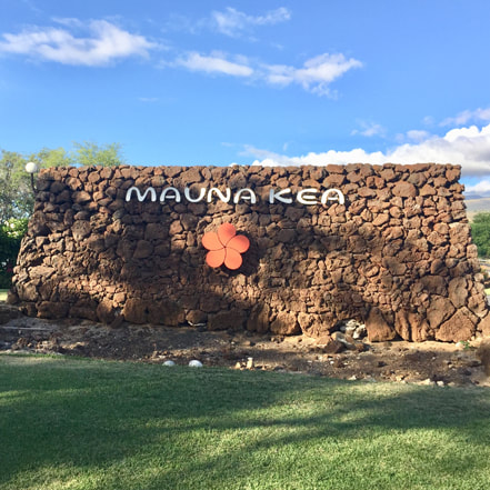 Photo of the Mauna Kea Resort Entrance Wall